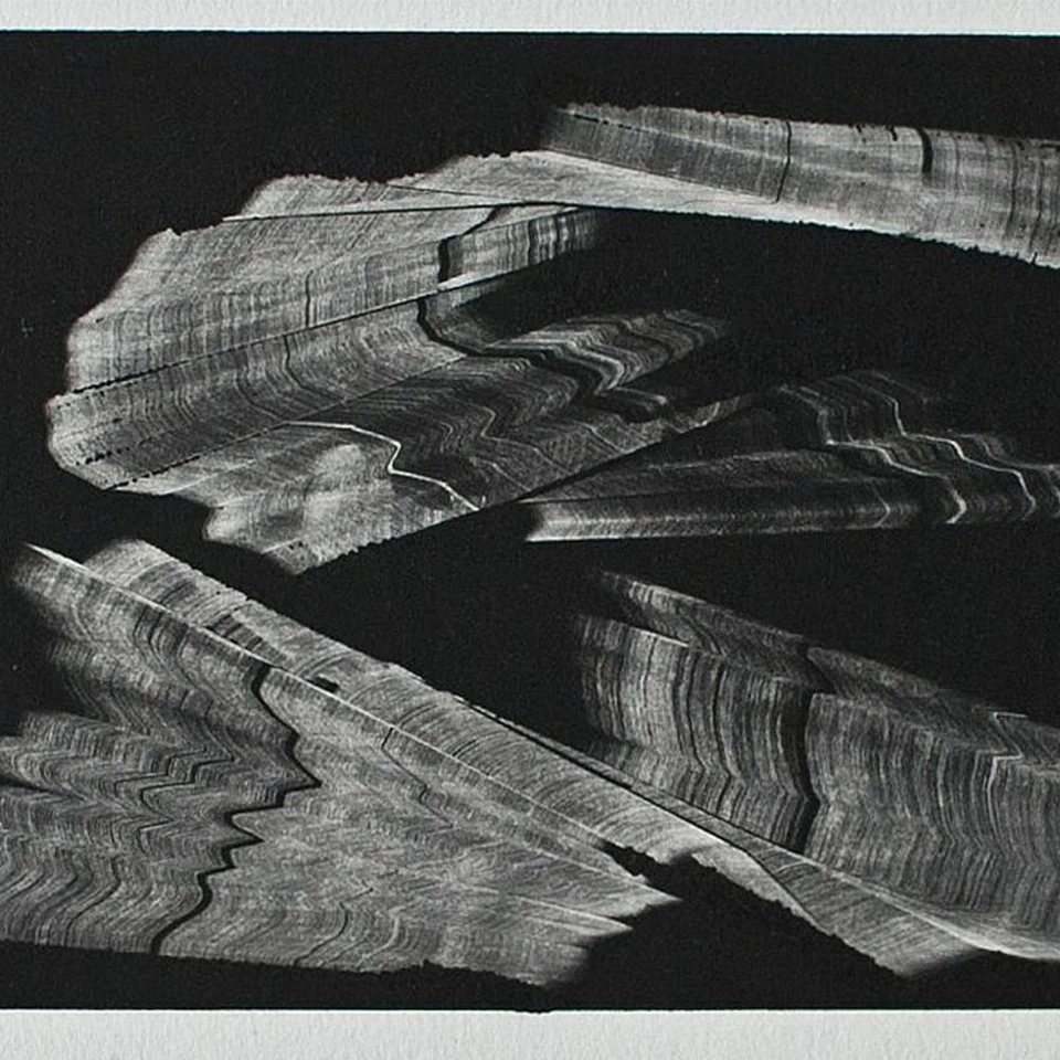 Madeleine Heublein Form Abstrakt Informel signiert Monotypie Tiefdruck 2015 - Bild 1 von 2