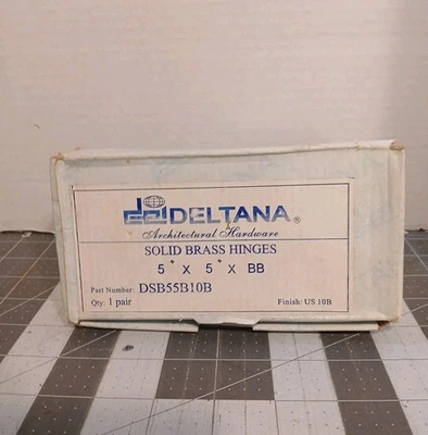 Deltana Latón Sólido 5x5 BB Bisagras Esquina Cuadrada EE. UU. 10B Bronce Frotado con Aceite Foto 1 de 4
