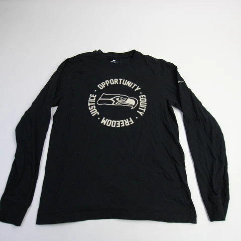 Seattle Seahawks Nike Long Sleeve Shirt Men's Black Used Cover