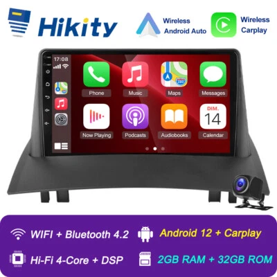 Für Renault Megane 2 2002-2009 GPS Sat Nav Android 15 Carplay Autoradio DSP 32GB - Bild 1 von 4