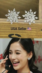 New Fashion Gems Glittering Rhinestone Ear  Earrings Female Exquisite Dazzling - Picture 1 of 7