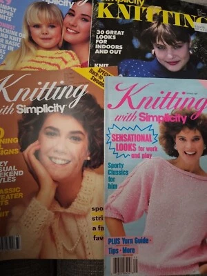 4 Knitting with Simplicity Magazines 1987 - Image 1 of 4