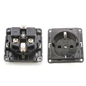 2 Stücke EU Power Socket Netzteil Schuko Buchse Sockel Inlet AC 250V 16A - Picture 1 of 12