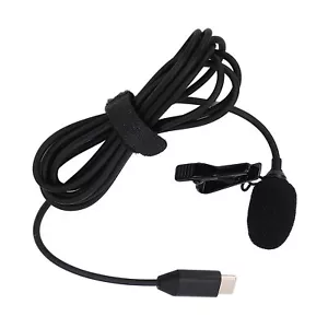 Lavalier Microphone USB C Lapel Clip-on Mic Video Recording Lav Mic for Vlog - Picture 1 of 12