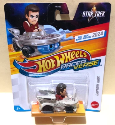 Captain Kirk Star Trek Hot Wheels Racer Verse Enterprise NCC 1701 Car Shatner Foto 1 de 4