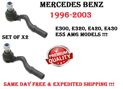 Front Outer Tie Rod End Left & Right Pair Set For MERCEDES E300 E320 E420 E430 - Image 1 of 4