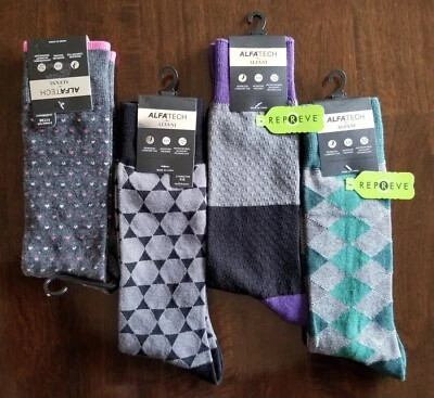 Alfani Men's Alfatech Socks Size 7-12 Variety Pack (4 Pairs) - Image 1 of 4