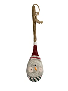 ÚNICO De colección. FIRMADO "EDDIE" Eddie Walker CUCHARA EN FORMA DE MUÑECO DE NIEVE ADORNO FACIAL - Imagen 1 de 4