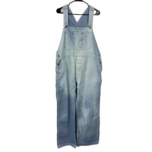 Vintage Big Smith Hickory Stripe Overalls Coveralls Workwear 42x27 C DESTROYED - Picture 1 of 4