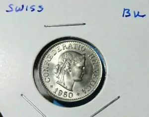 1960 SWISS 10 RAPPEN NICE WORLD SWITZERLAND COIN - Picture 1 of 3
