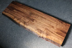 Lavabo mesa placa nogal madera maciza con borde de árbol NUEVO madera pegajosa - Imagen 1 de 12