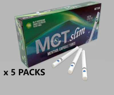 KORONA MCT Menthol Empty Cigarette Filter Tubes Menthol Capsule Empty Tubes - 500 pcs