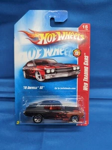 Hot Wheels Web Trading Cars 15/24 (2007) '70 Chevelle SS Black Toy Car 091/196 - Picture 1 of 4