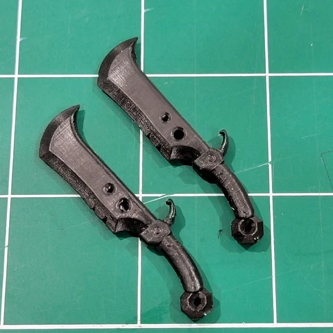 Custom Arsenal resin black cast 1:12 pair of cleaver knives joes legends Cover