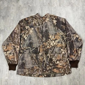 MENS SCENT LOK MOSSY OAK BREAKUP CAMO MICRO SUEDE JACKET BOMBER USA SIZE XL VTG - Picture 1 of 9