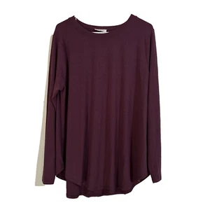 Zenana Blouse Purple Dress Shirt Plus Size Long Sleeve Top 2X - Picture 1 of 6