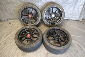 2018 SUBARU WRX STI KONIG DEKAGRAM WHEELS RIMS 18X8.5 +35 5X114.3 DUNLOP TIRES - Picture 1 of 9