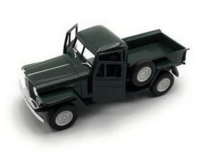 Modelo De Coche Jeep Willys Pick Up 1:34-39 Verde Miniatura Vehículo - Imagen 1 de 4
