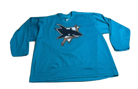 Vintage San Jose Sharks Jersey XL Adult CCM Maska Air Knit NHL Hockey Jersey USA Cover