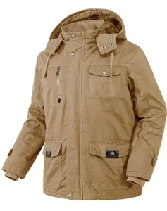 Men's Sherpa Lined Winter Jacket Medium Windproof  - Picture 1 of 9