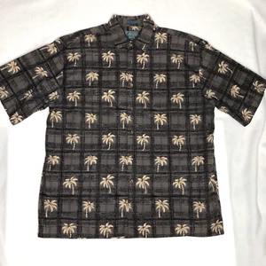 Kaylua Bay Resort Hawaii Aloha L Baumwolle Herren Hemd Palmen Tropical SS - Bild 1 von 5