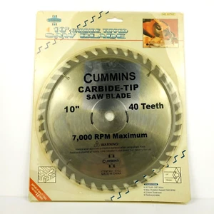 NUEVO inglete de corte liso con punta de carburo 40T Cummins 10" 40 dientes o hoja de sierra de mesa - Imagen 1 de 4