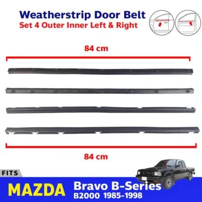 Weatherstrip Door Belt Set 4 Fit Mazda B2000 B2200 B2600 B-Series 2D UTE 1985-98 Foto 1 de 4