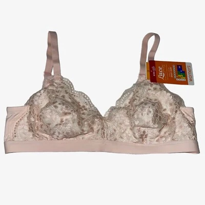 Sujetador Warner's Bralette Encaje Escape Sin Alambres Floral Sin Picazón Todo el Día Comodidad RP3391 Foto 1 de 4