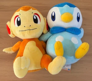 Pokemon Chimchar Piplup Mecha Deka Big Plush 48cm Set of 2 New - Picture 1 of 4