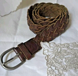 Cinturón trenzado de cuero marrón American Eagle Outfitters para mujer. Boho envejecido de colección - Imagen 1 de 9