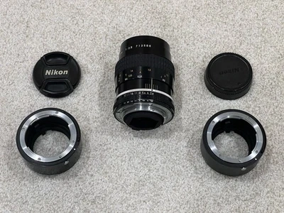 Lente macro Nikon Micro-NIKKOR 55 mm f/2,8 AI-s con 2 tubos de extensión PK-13 Foto 1 de 4