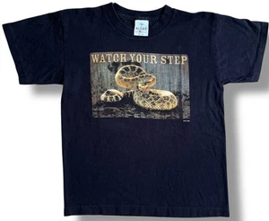 Vintage 2005 Large Kids 14-16 Short Sleeve Black T-Shirt Single Stitch Nature - Picture 1 of 9