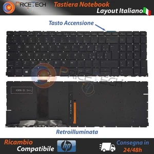 TASTIERA ITALIANA PER HP PROBOOK 450 G8, 455 G8 NERA RETROILLUMINATA - Foto 1 di 3