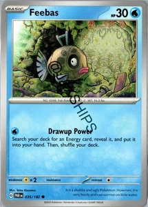 🐟 Feebas 035/182 - SV04 Paradox Rift Pokémon Card 💧✨ - Picture 1 of 2