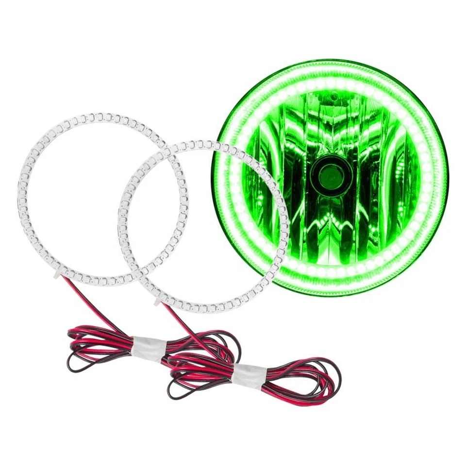 LED Fog Lights Halo Ring Lights Green For 2007-2013 Toyota Tundra Foto 1 de 4