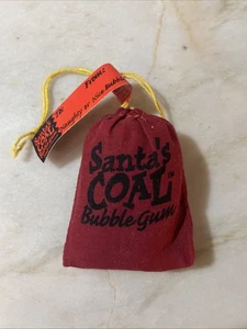Vintage 1998 Amurol SANTA'S COAL Red Cloth Pouch Bubble Gum NOS ungeöffnet - Bild 1 von 4