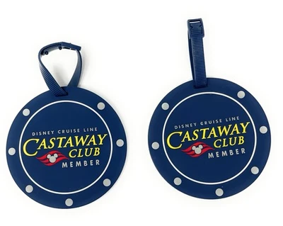 Juego de 2 etiquetas de equipaje para miembros de Castaway Club Disney Cruise Line - Nuevo en caja Foto 1 de 4