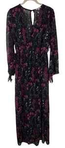 Neu mit Etikett Charlotte Russe Y2K Stramplerkleid dunkel Blumen Whimsigothic Fee Grunge Goth - Bild 1 von 8