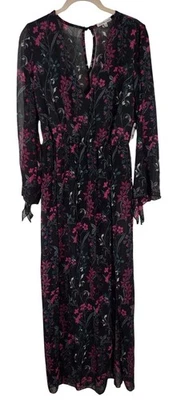 NWT Charlotte Russe Y2K Romper Dress Dark Floral Whimsigoth Fairy Grunge Goth - Image 1 of 4