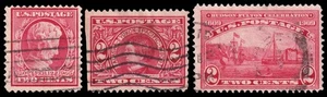USA Scott 367, 370, 372 (1909) gebraucht G-F, CV 8,50 $ M - Bild 1 von 1