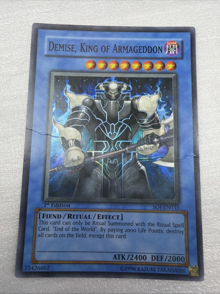 Demise, King Of Armageddon SOI-EN035 1st Edition Ultimate Rare - Image 1 of 4