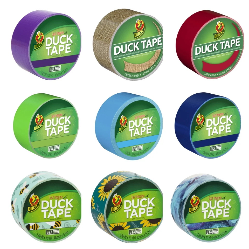 Цветная клейкая лента Duck Brand 1,88 дюйма x различной длины и цветов новая - Изображение 1 из 1