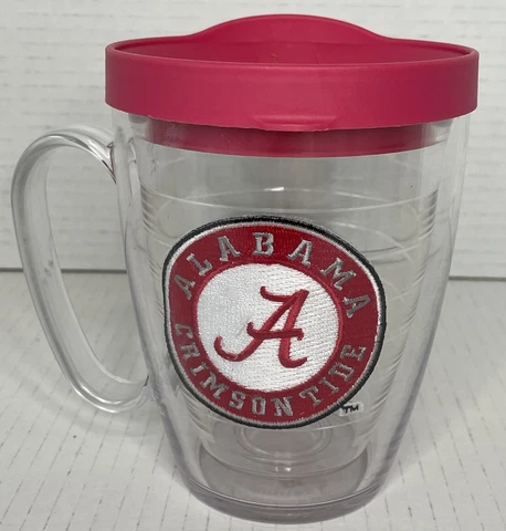 TERVIS TUMBLER  Cup Mug 16 oz w/ Lid University of Alabama Roll Tide Preowned Cover