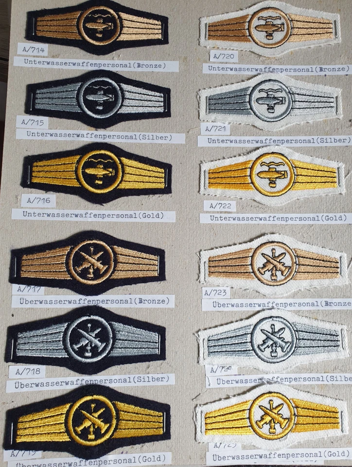 12 insignias de actividad del ejército alemán tablero de muestras personal de... - Imagen 1 de 1