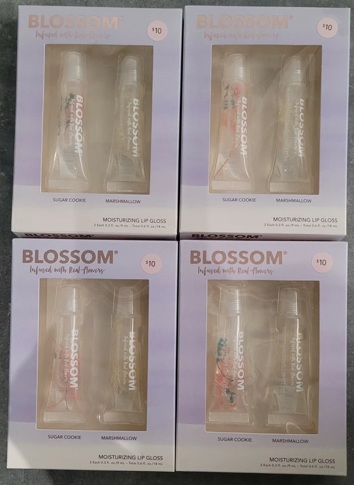 Blossom Beauty Moisturizing Lip Gloss BL-GS16 Sugar Cookie & Marshmallow 2 Pk