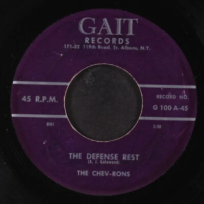 CHEV-RONS: the defense rest / it's saturday night GAIT 7" Single 45 RPM - Image 1 of 2