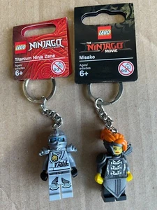 Lego Ninjago Keychains (2) Titanium Ninja Zane & Misako Unused With Header Cards - Picture 1 of 2