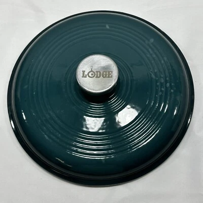 Lodge Blue Green 10" Cast Iron Enamel Dutch Oven Replacement Lid ONLY - Image 1 of 3