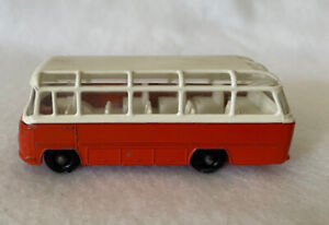 Lesley Matchbox #68B Mercedes Coach or Bus, Orange and White, 1965