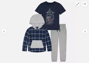 Andy & Evan Kids' Hoodie Tee Jogger 3-piece Set(BLUE ROBOT 3T)NWT - Picture 1 of 4